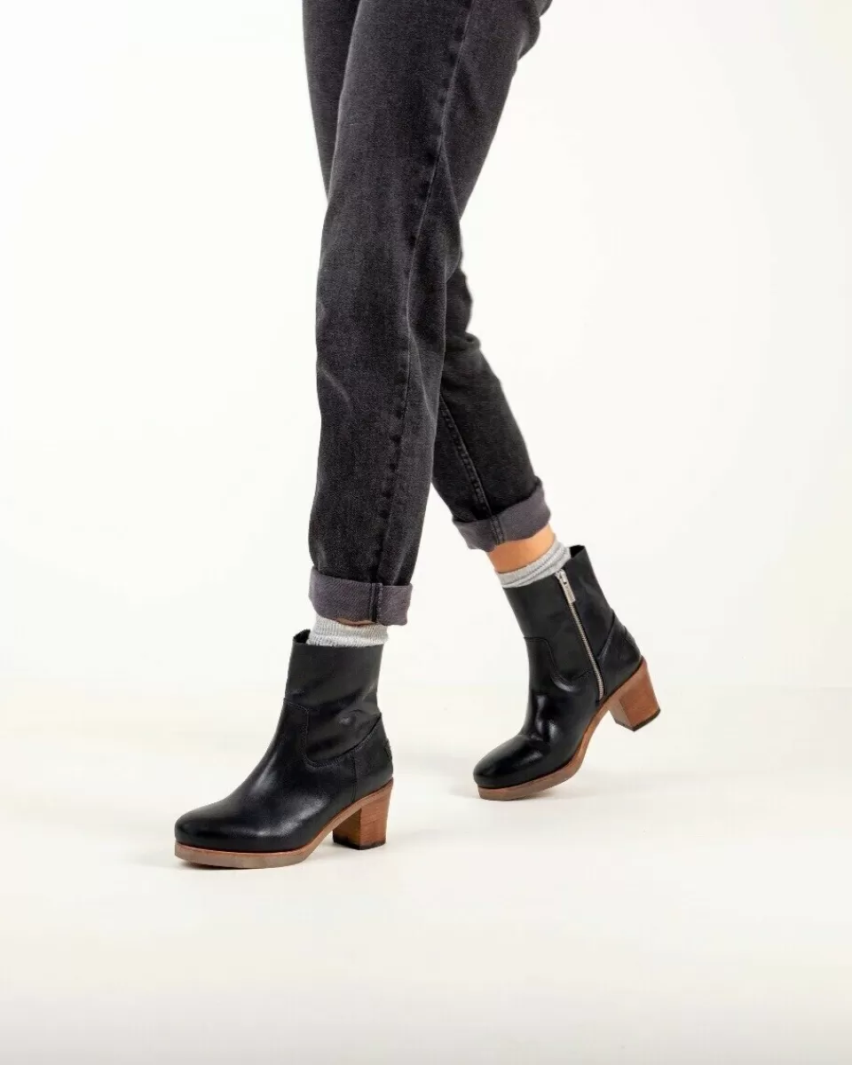 Shabbies Amsterdam Ankle Boot Lieve Cleo Donker^ Shabbies Classics | Enkellaarzen