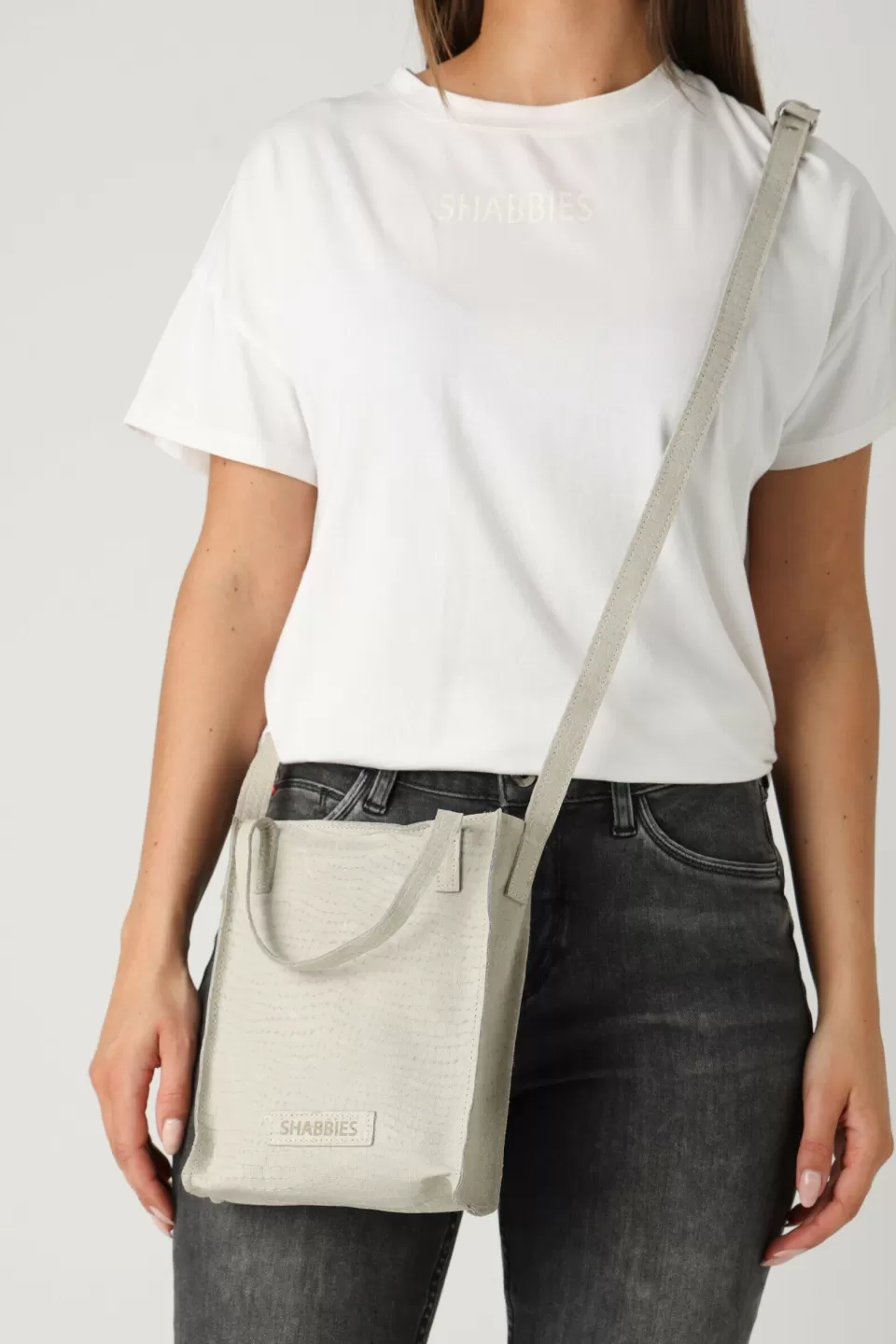 Shabbies Amsterdam Crossbody Bag Cara Off white^ No Waste Leather | Crossbodytassen