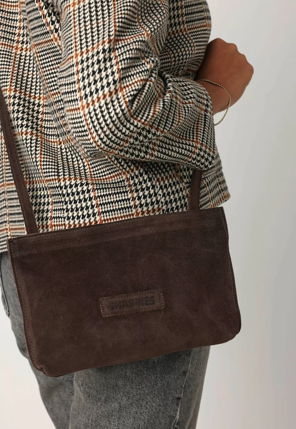 Shabbies Amsterdam Crossbody Tas Donker^ No Waste Leather | Festivaltassen