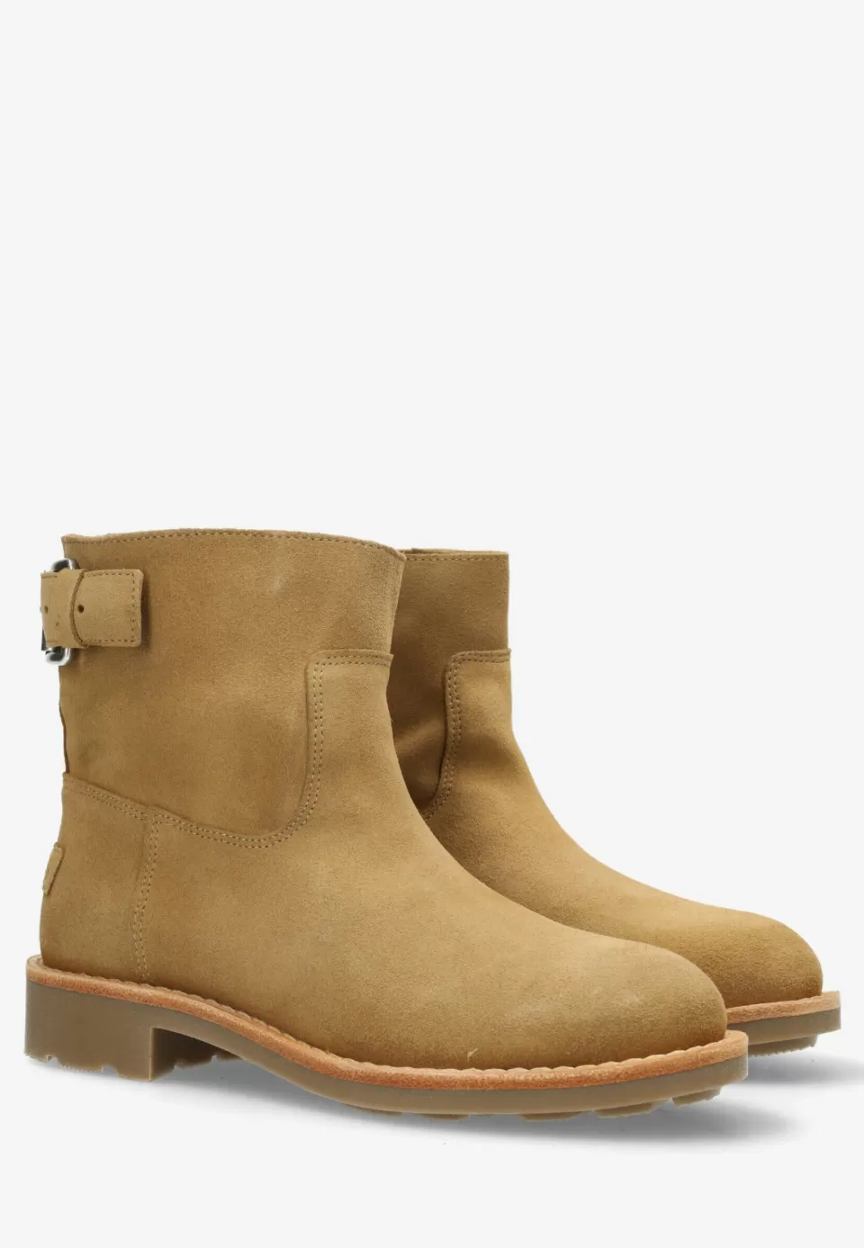 Shabbies Amsterdam Enkellaars Alyd Sand^ Biker Boots | Schachtlaarzen