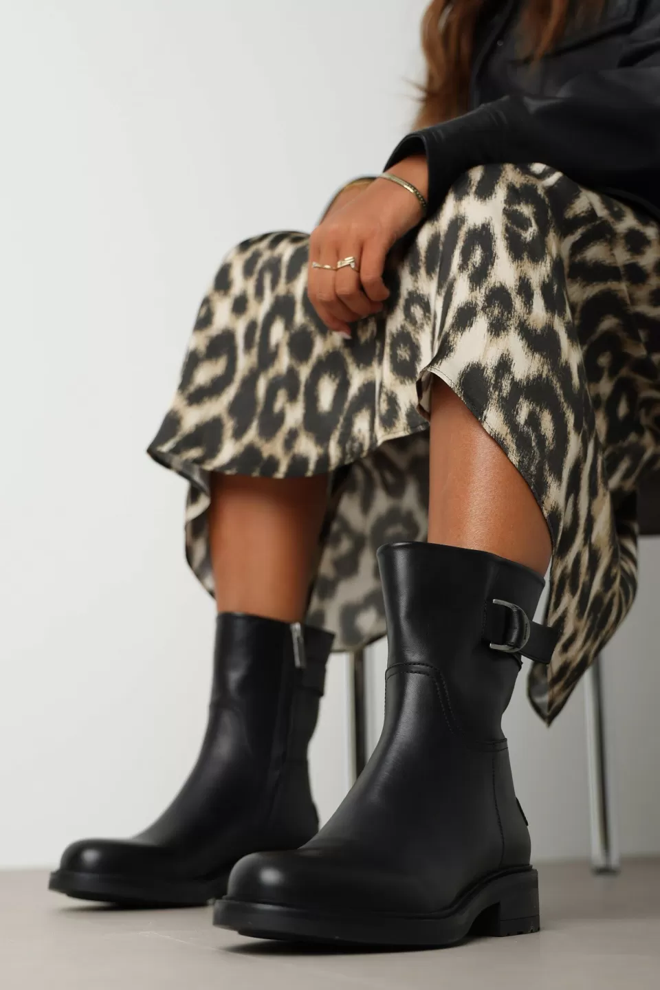 Shabbies Amsterdam Enkellaars Dean Bika ^ Biker Boots | Enkellaarzen