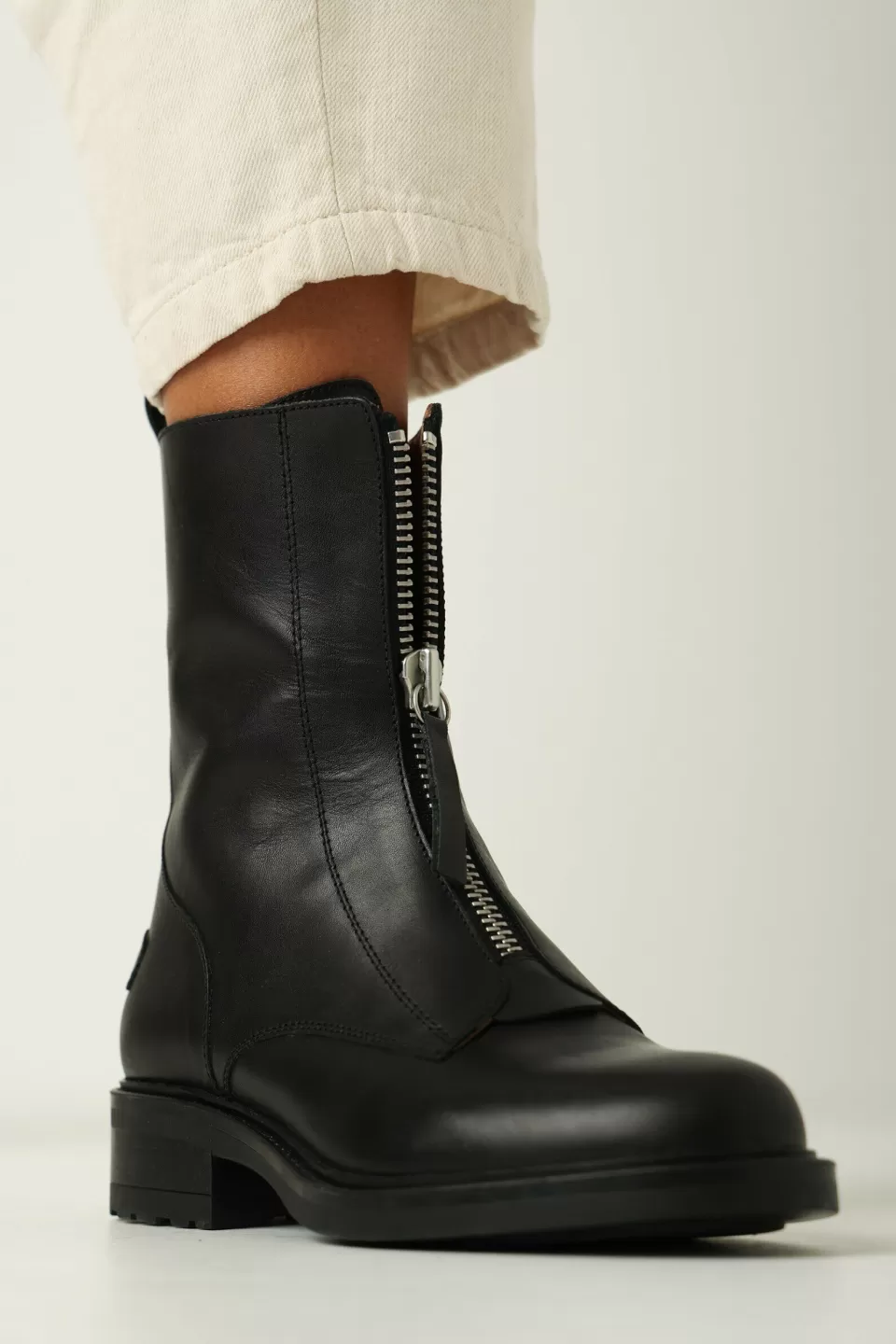 Shabbies Amsterdam Enkellaars Dean Zipa ^ Biker Boots | Enkellaarzen