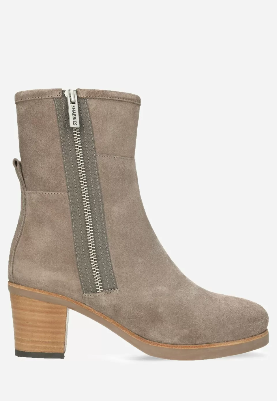 Shabbies Amsterdam Enkellaars Lieve Zita Taupe^ Shabbies Classics | Enkellaarzen