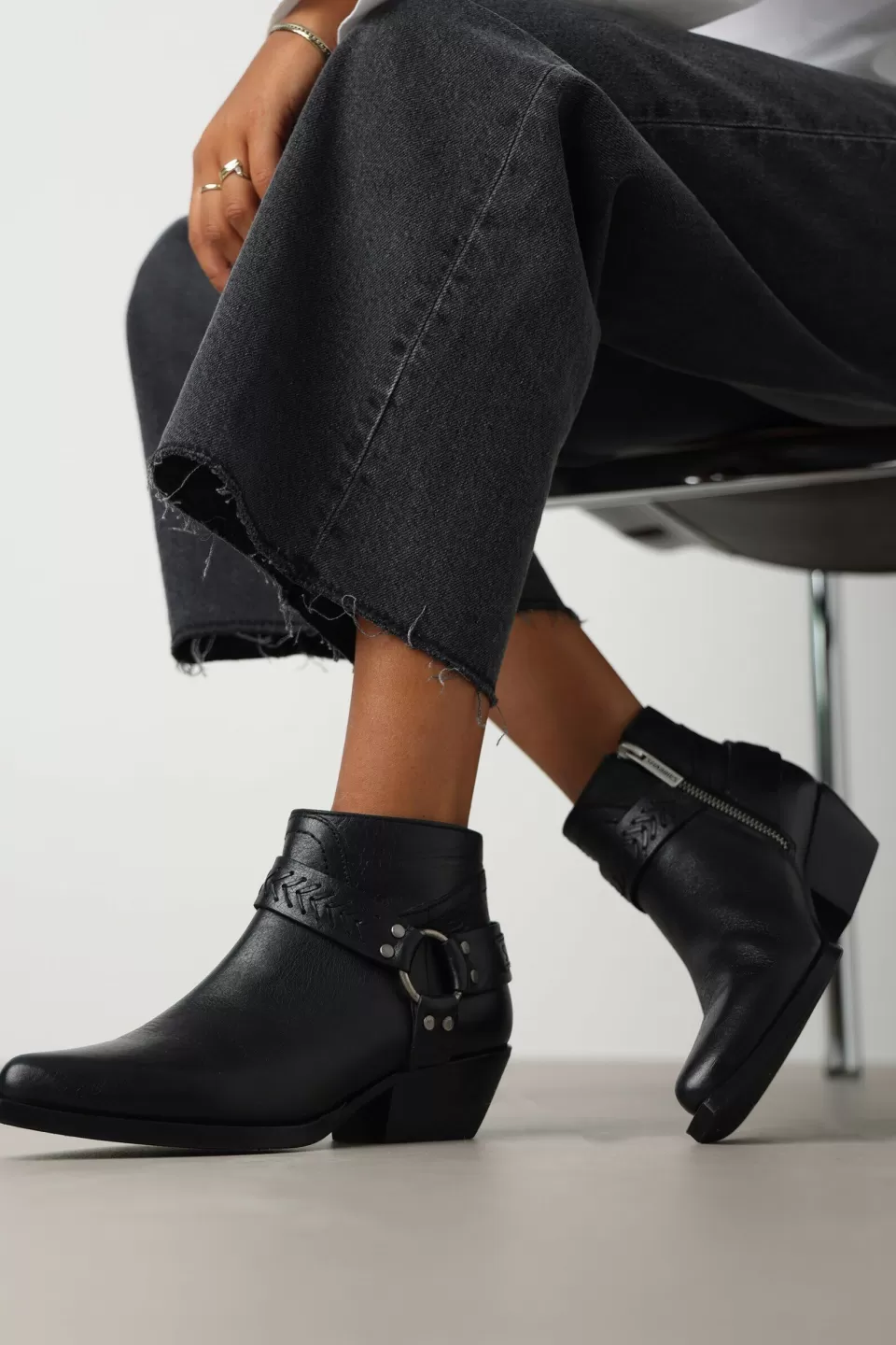 Shabbies Amsterdam Enkellaars Sally Biko ^ Biker Boots | Cowboy Boots