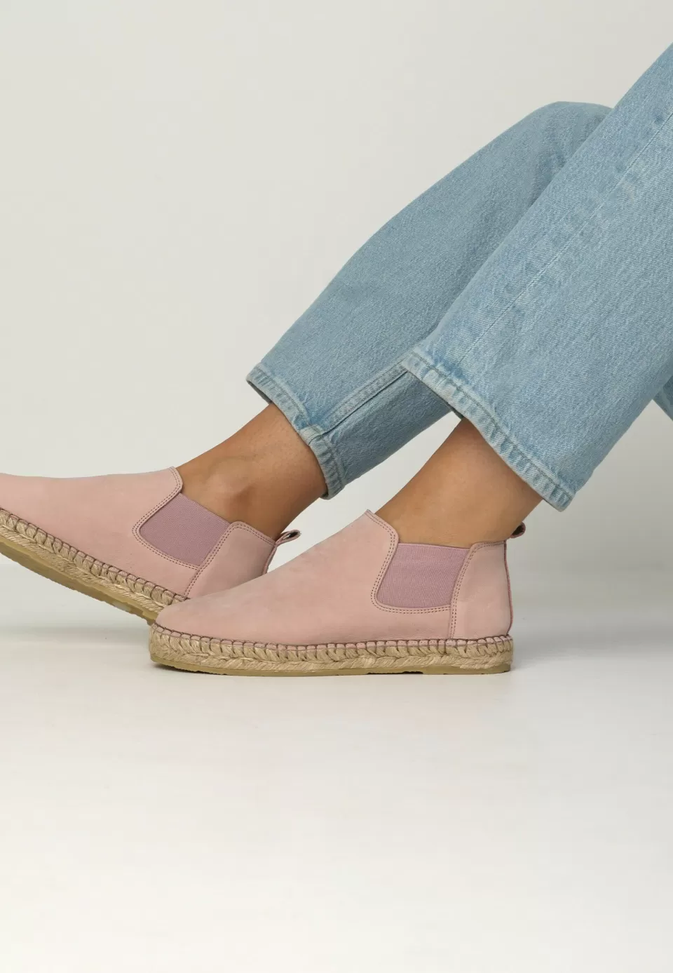 Shabbies Amsterdam Espadrille Elche Chelsea Nubuck Licht ^ Espadrilles | Loafers