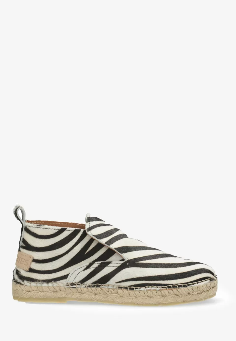 Shabbies Amsterdam Espadrille Elche Lofa Zebra Zwart/^ Loafers | Espadrilles