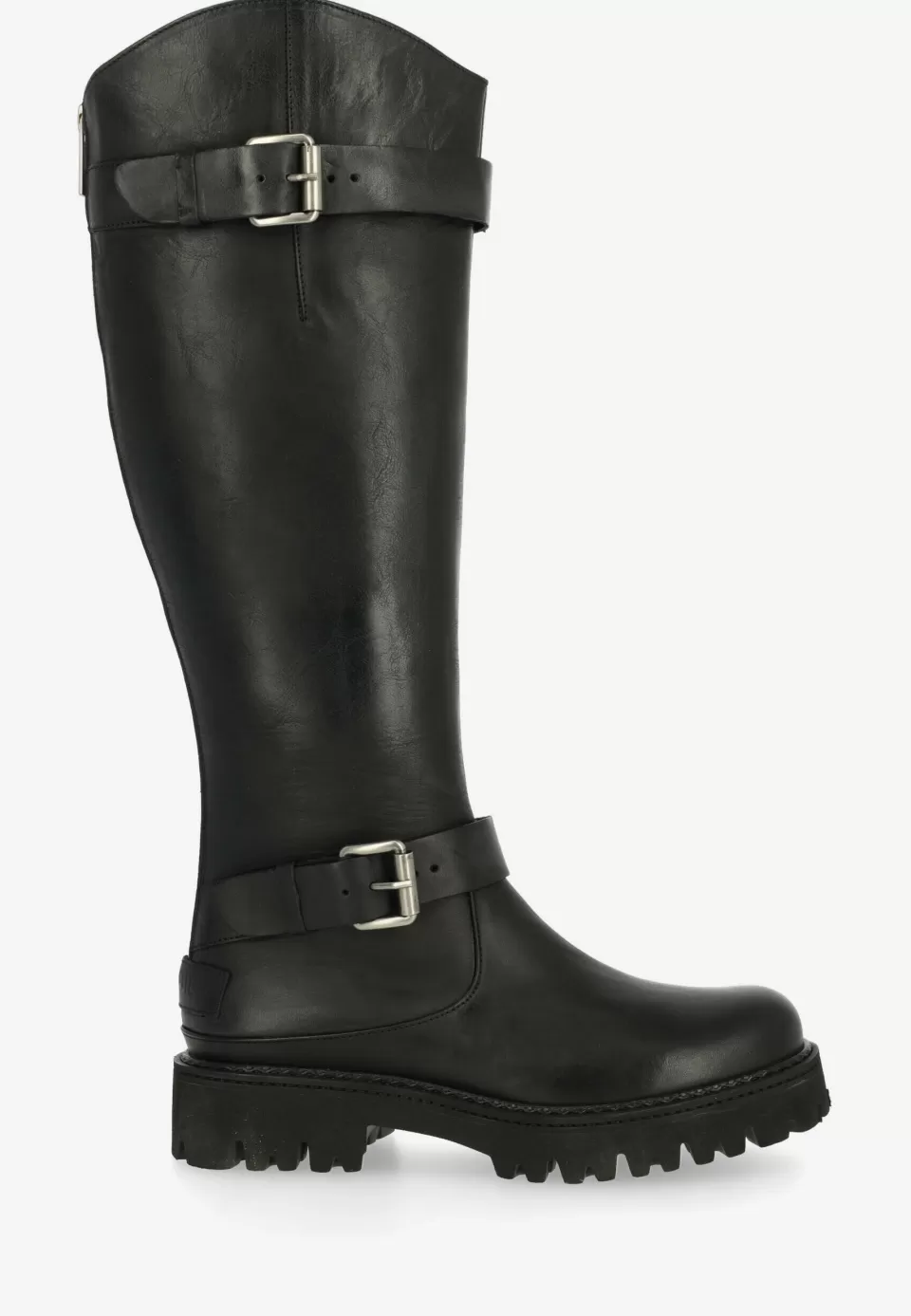 Shabbies Amsterdam Laars Marjorie Baker Zwart^ Biker Boots | Laarzen