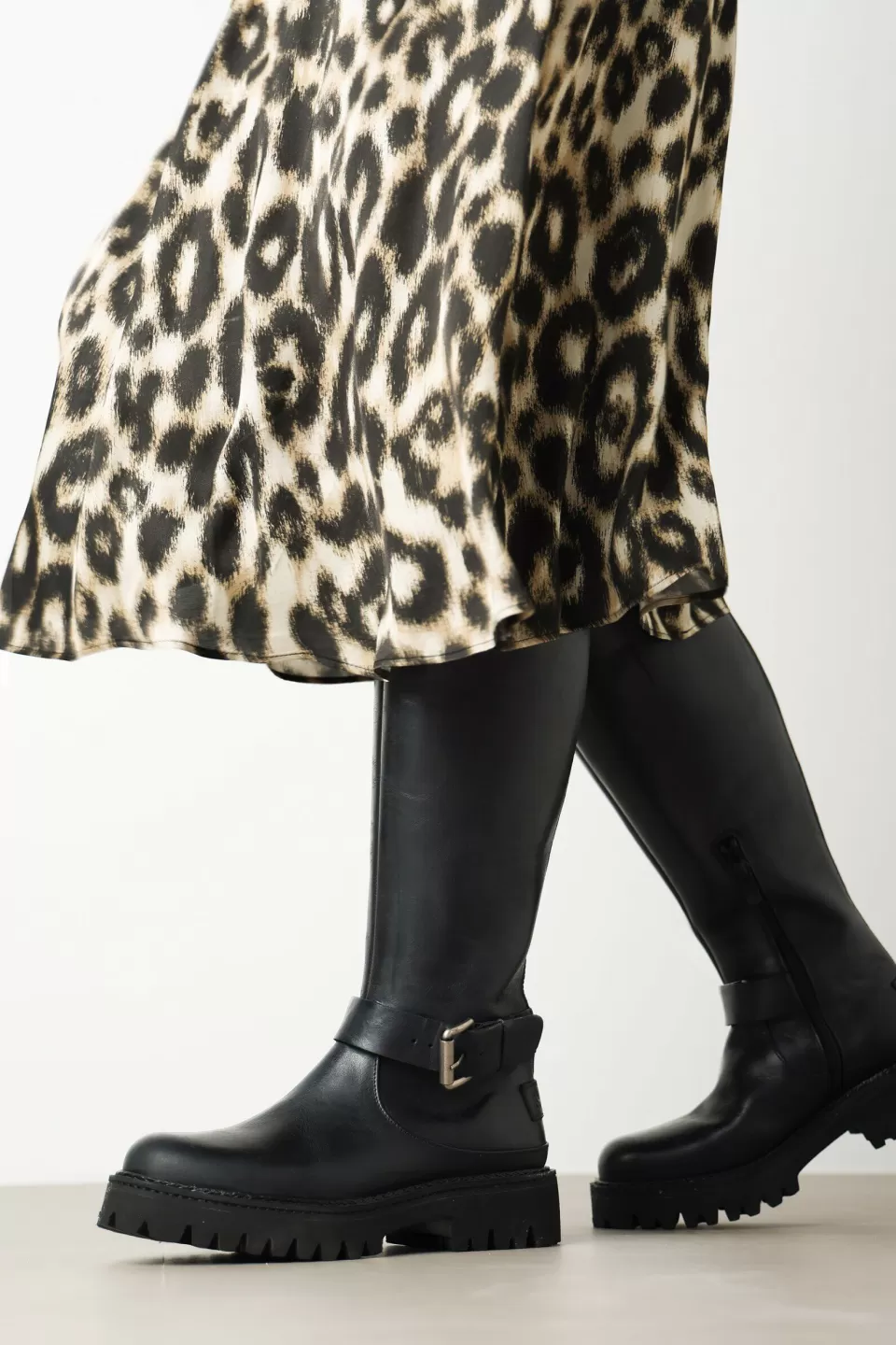 Shabbies Amsterdam Laars Marjorie Baker Zwart^ Biker Boots | Laarzen