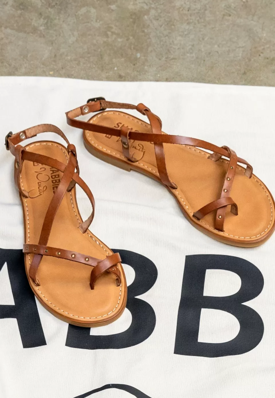 Shabbies Amsterdam Shabbies By Wendy Sandaal Angel Cognac^ Sandalen