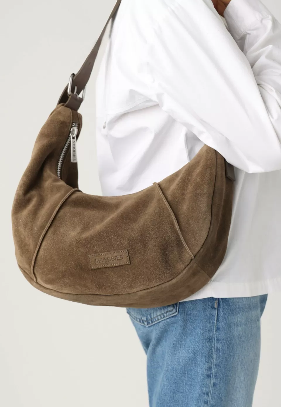 Shabbies Amsterdam Shoulderbag Platanino Donker Taupe^ Schoudertassen