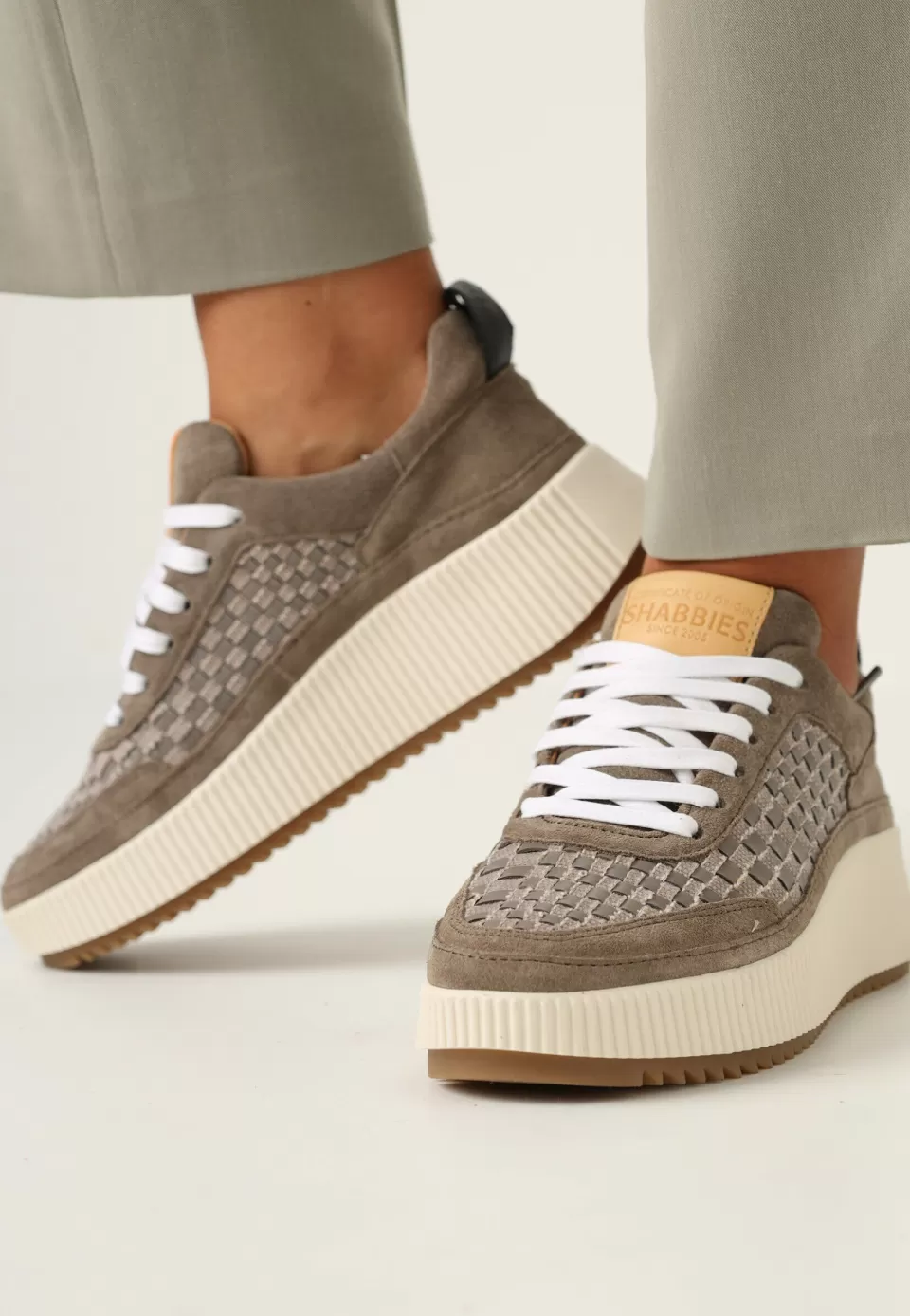 Shabbies Amsterdam Sneaker Chavi Lua Taupe^ Sneakers