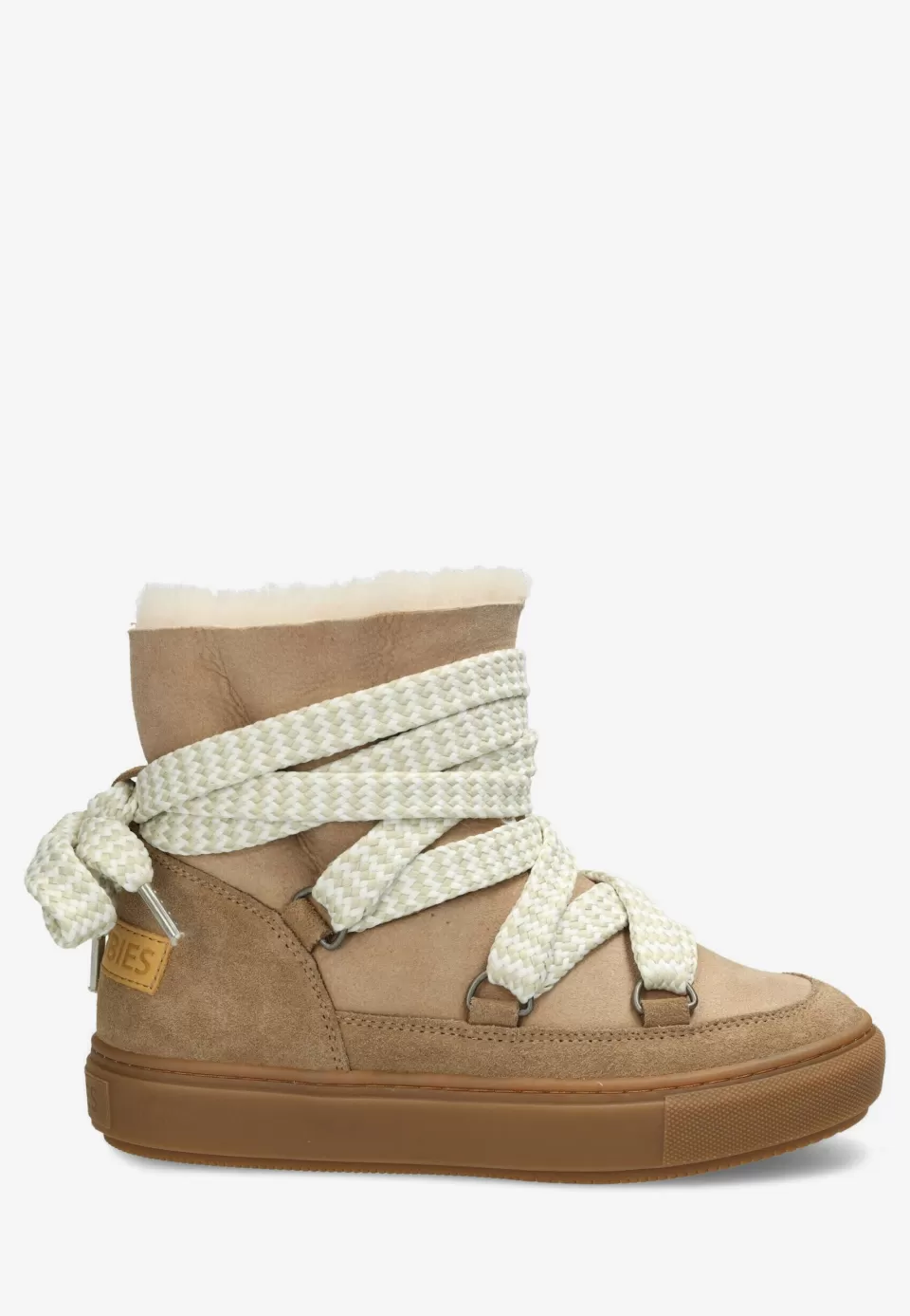 Shabbies Amsterdam Winterlaars Ragy Uma Doubleface Camel^ Gevoerde Schoenen | Enkellaarzen